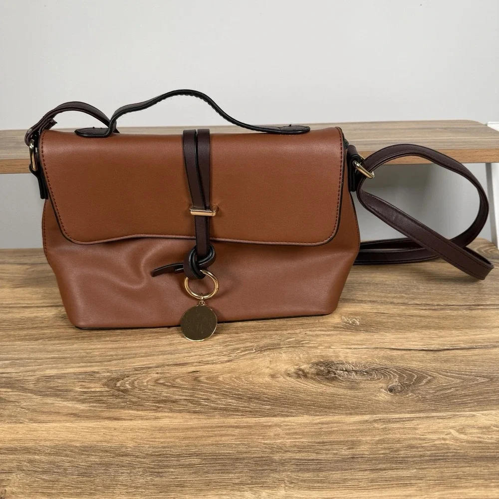 Crossbody Purse Crossbody Bag Two Tone‎ Brown 12